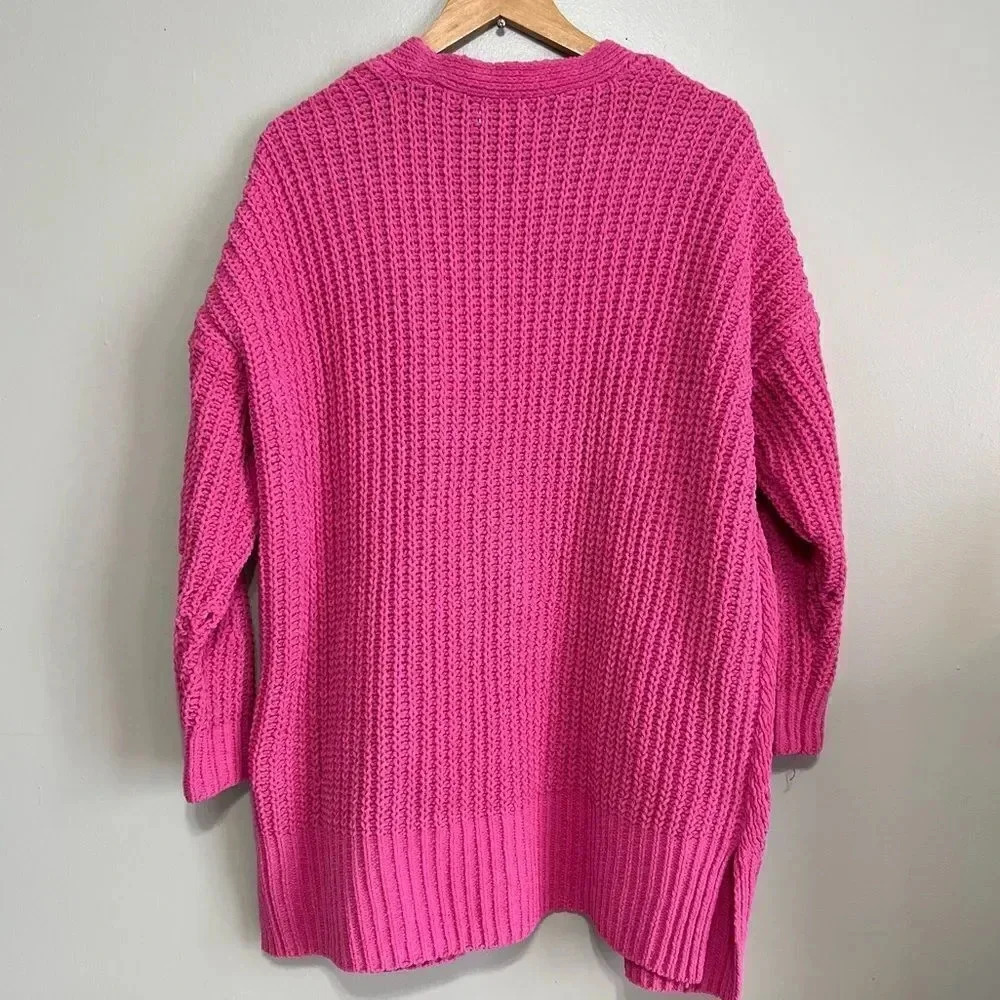 Style & Co Chenille Ribbed Trim Cardigan Sweater Size Medium - Picture 4 of 12